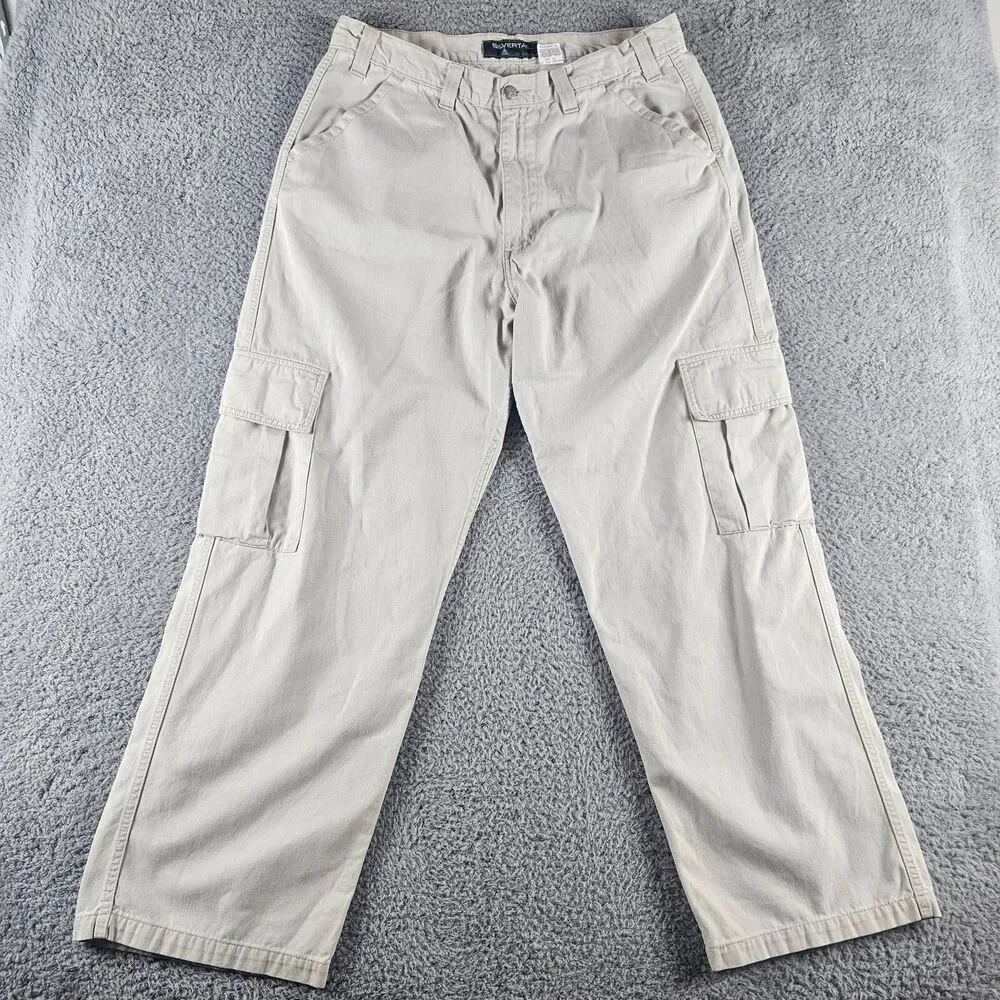 Levis Cargo Pants Mens 35x30* Khaki Silvertabs Vintage Y2K Baggy Chino Skater